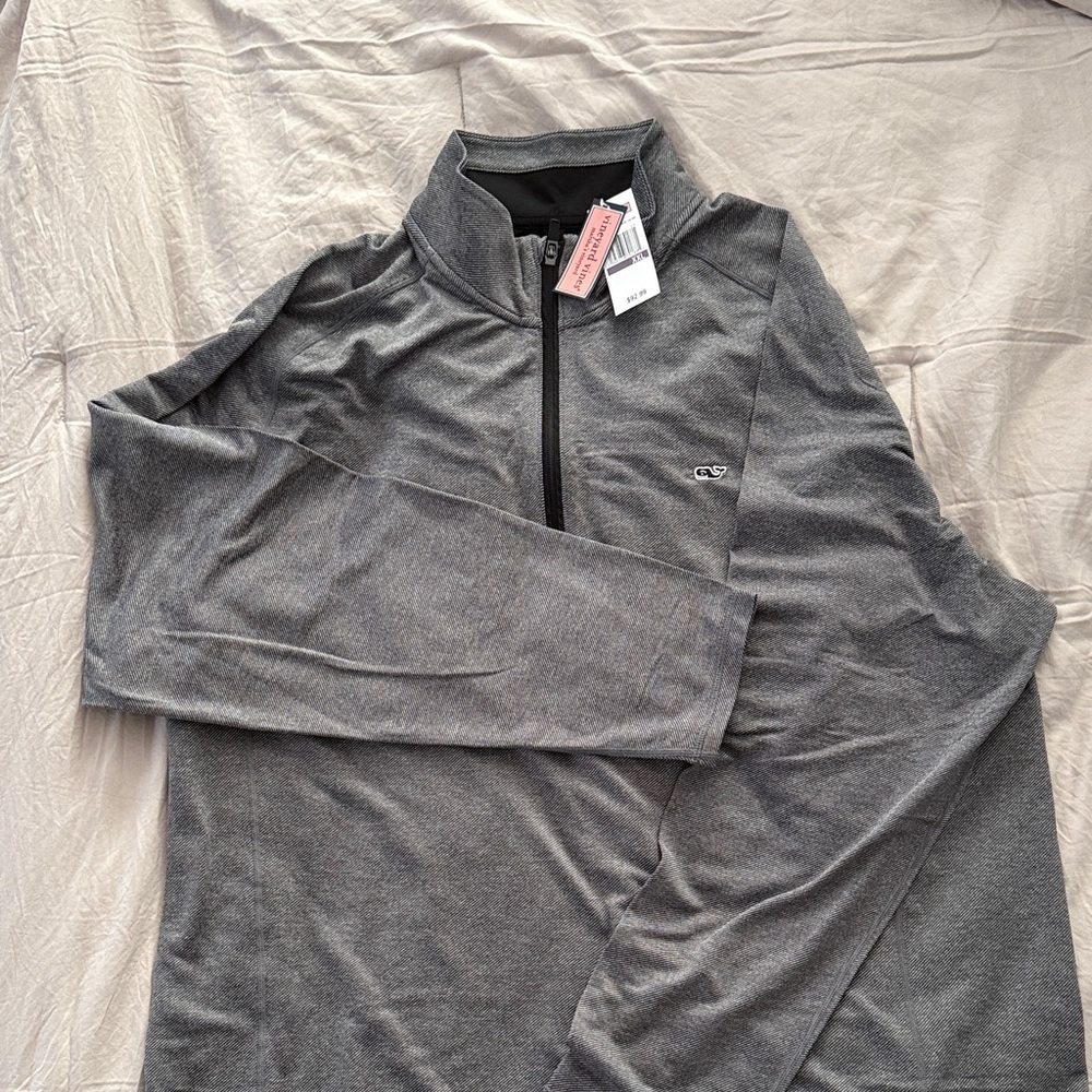 Vineyard Vines Gray Quarter-Zip Men's Shirt